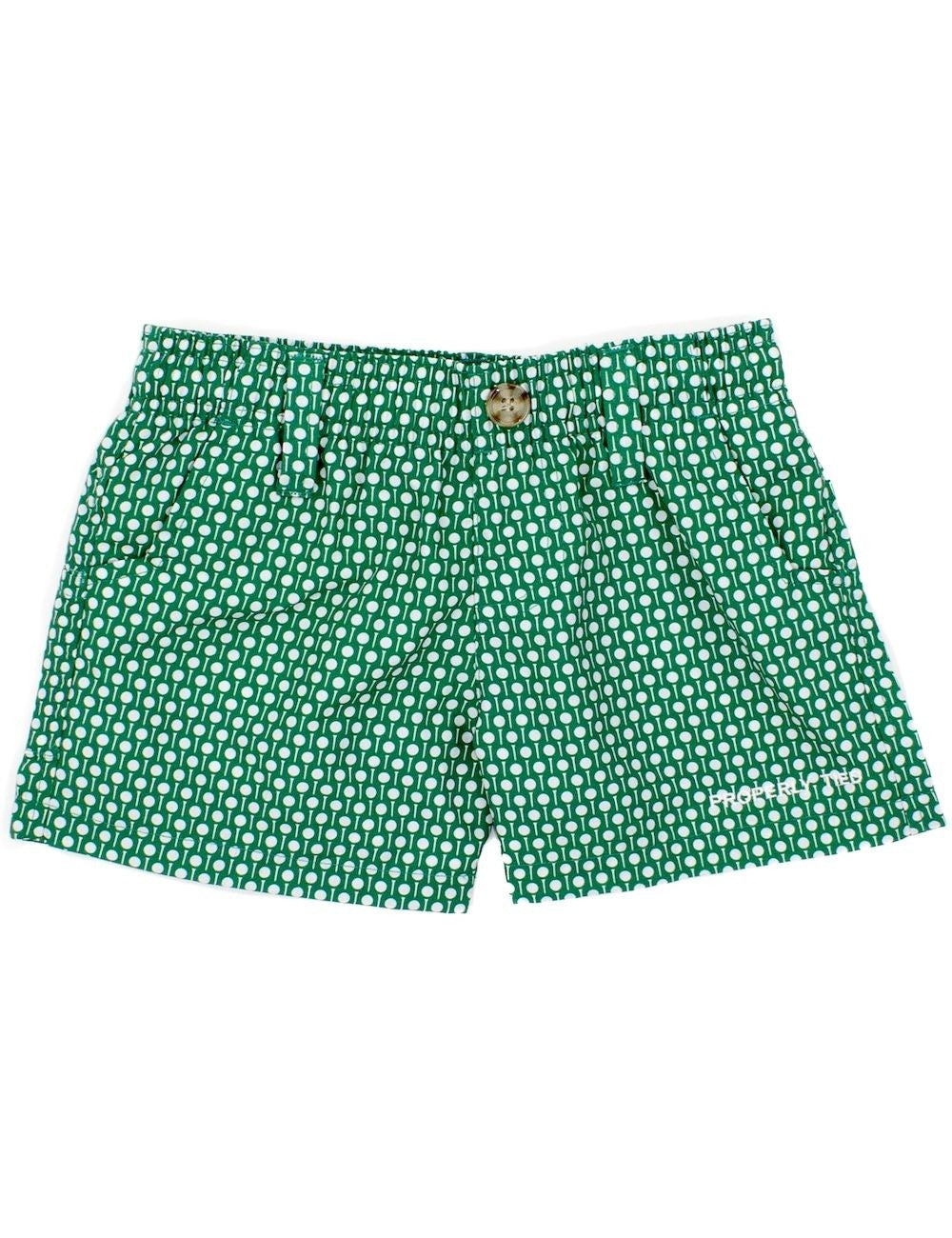Properly Tied Boys Mallard Shorts - Green Golf Tee Time by Properly Tied