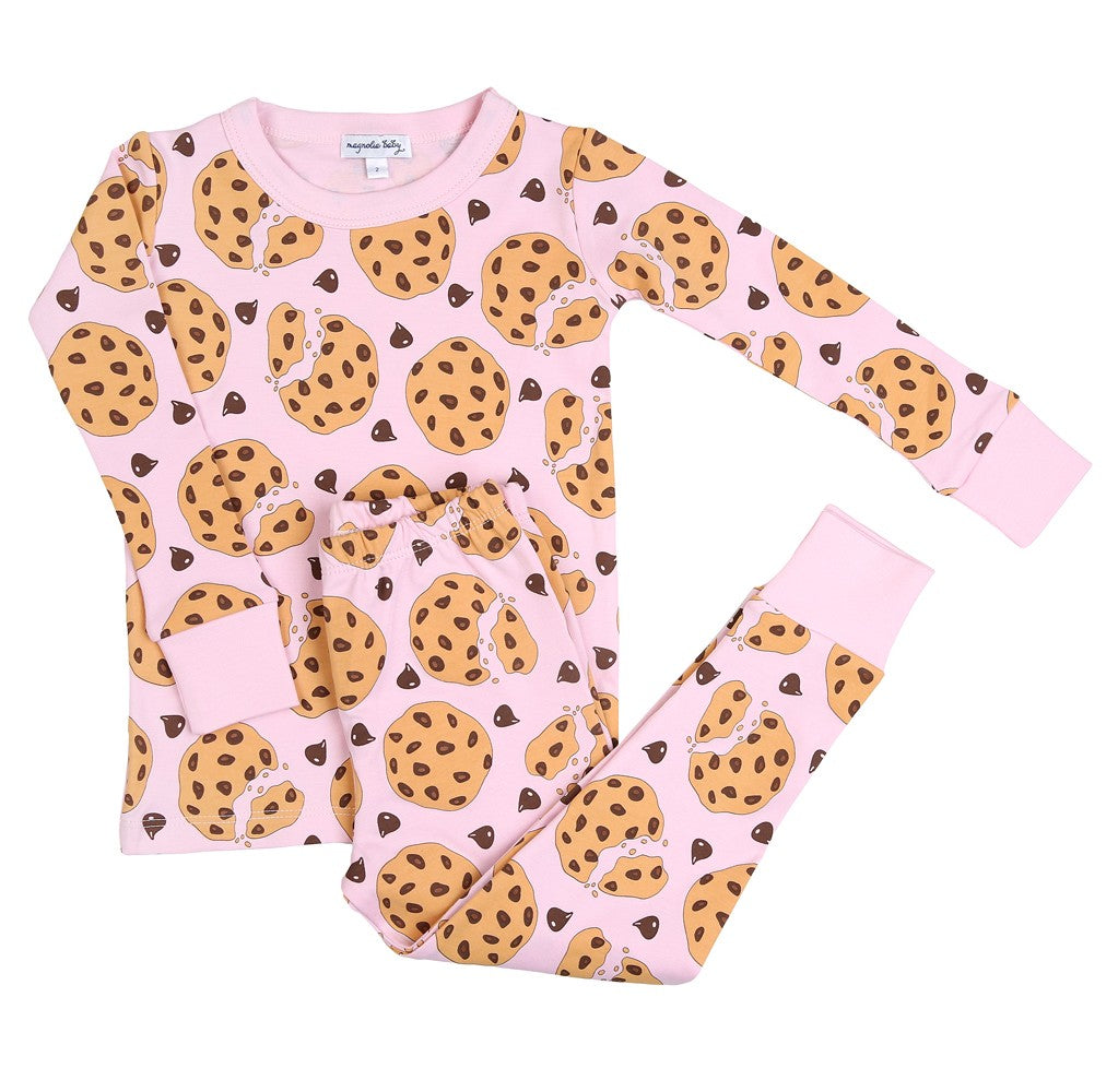 Magnolia Baby Girls Chocolate Chip Cookie Pajamas - Pink by Magnolia Baby