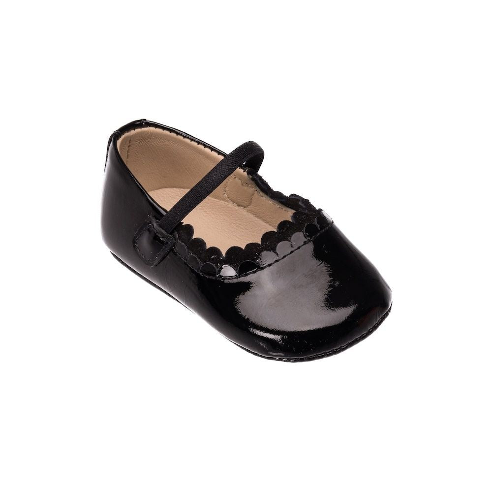 Elephantito Baby Girls Dress Shoes Ava Ballerina Black Patent