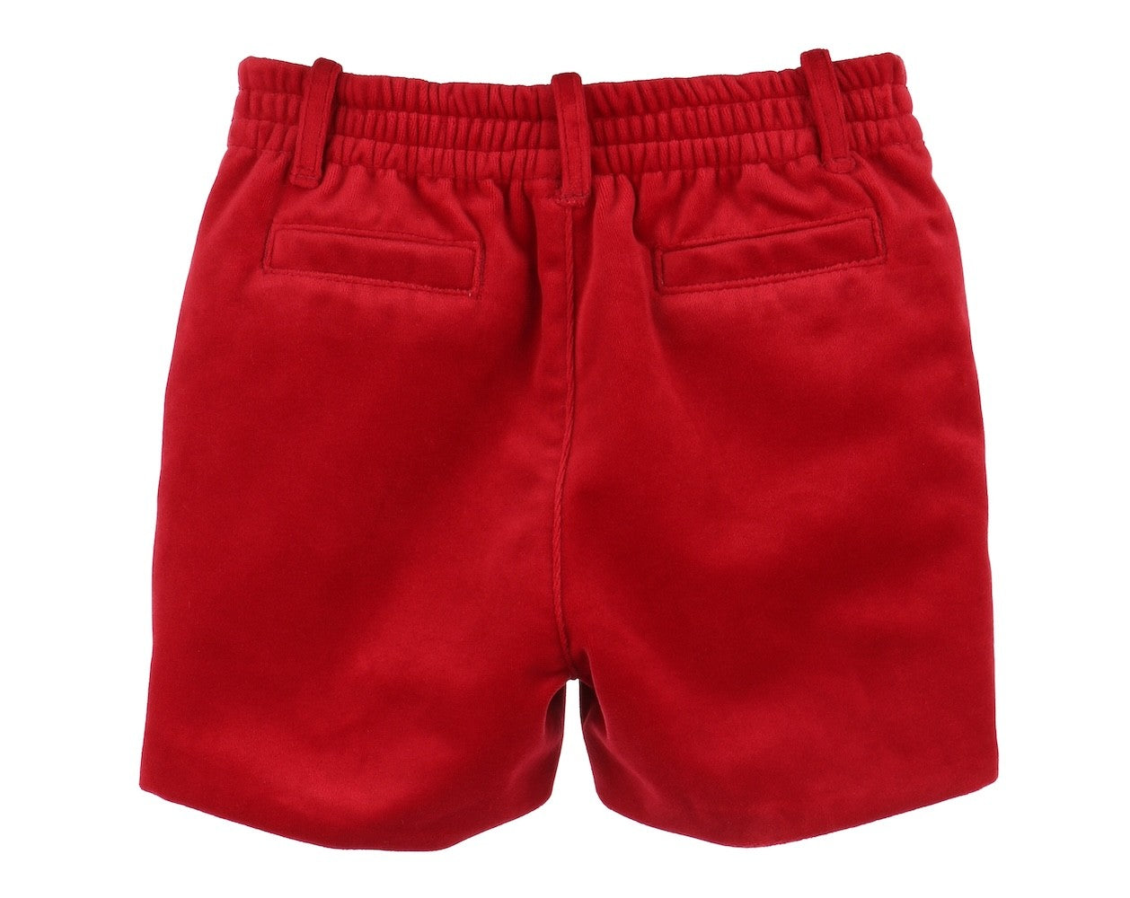 Luli & Me Boys Dressy Velvet Shorts - Red
