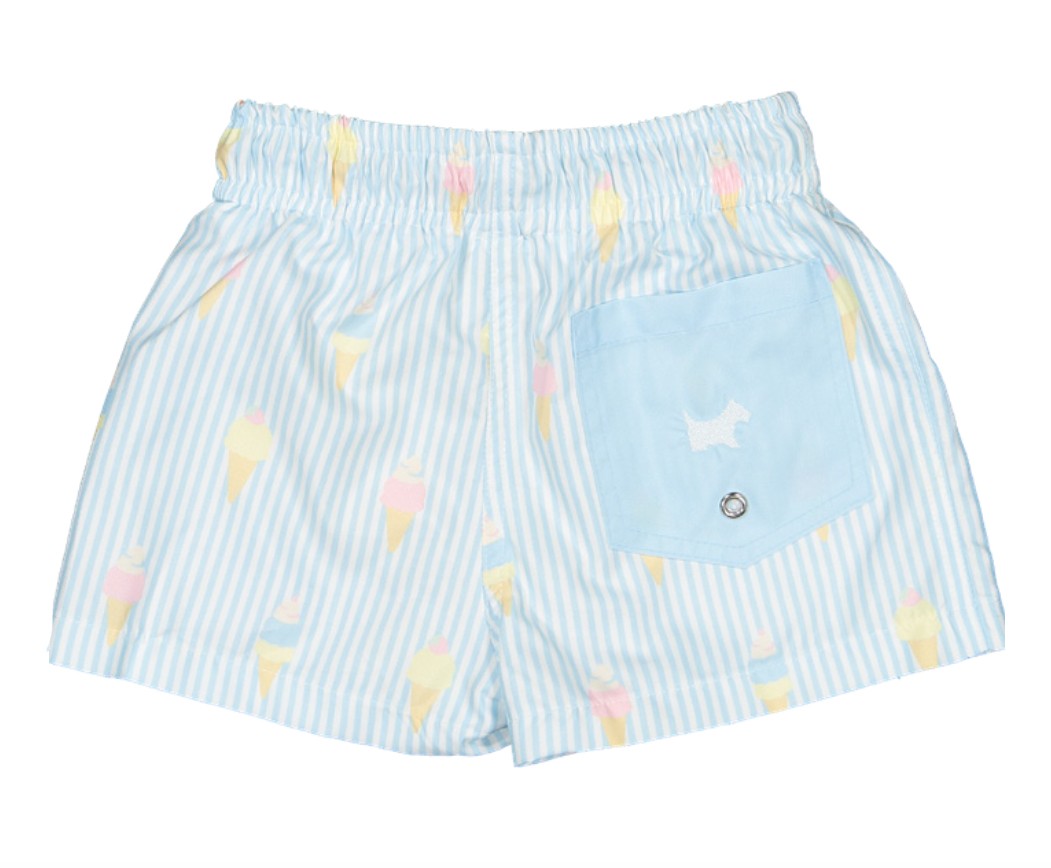Sal & Pimenta Boys Swimsuit - I Melt With You Ice Cream Print Trunks - Blue by Sal & Pimenta