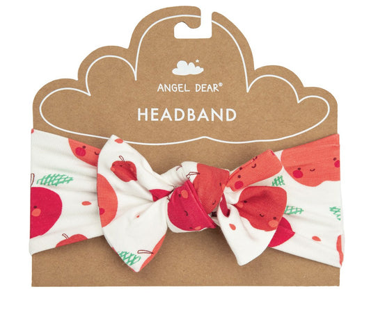 Angel Dear Baby Girls Bow Headband - Red Apple Orchard