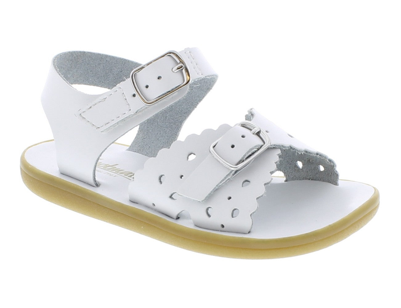 Footmates Girls Shoes - Classic Ariel Sandals - White