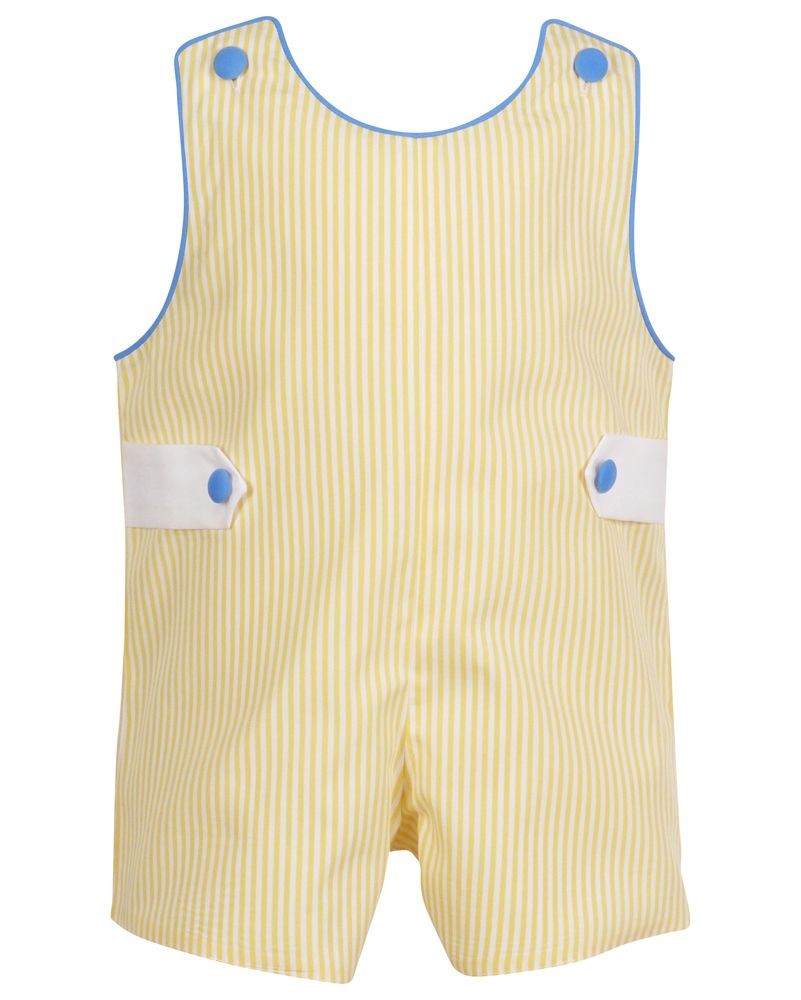 Yellow Lamb Boys Stripe Jean Jon Jon - Blue Trim