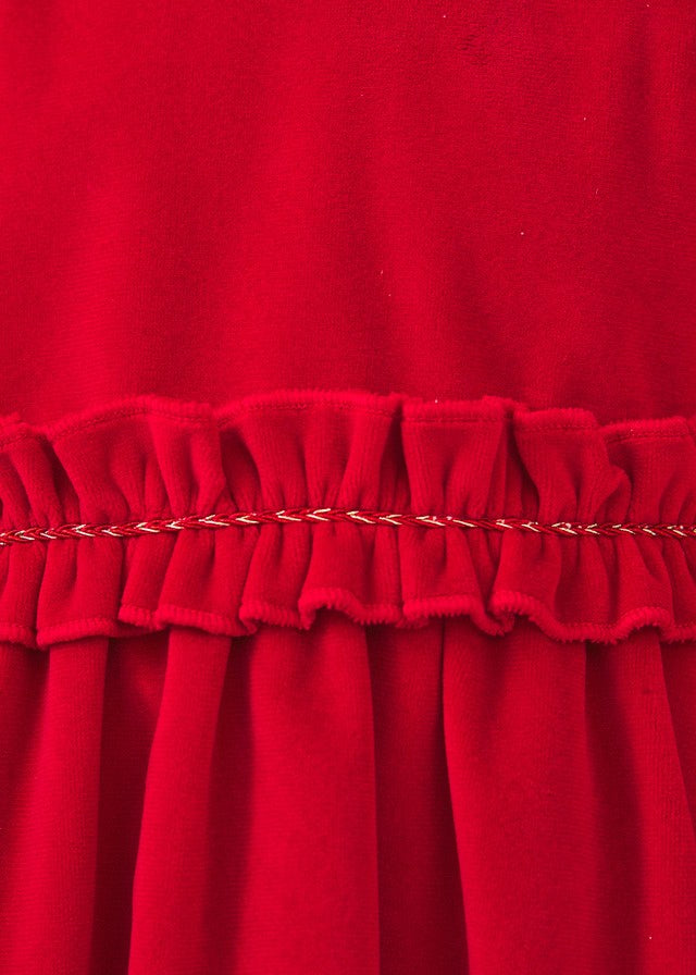 Abel & Lula Baby / Toddler Girls Red Velvet Holiday Party Dress