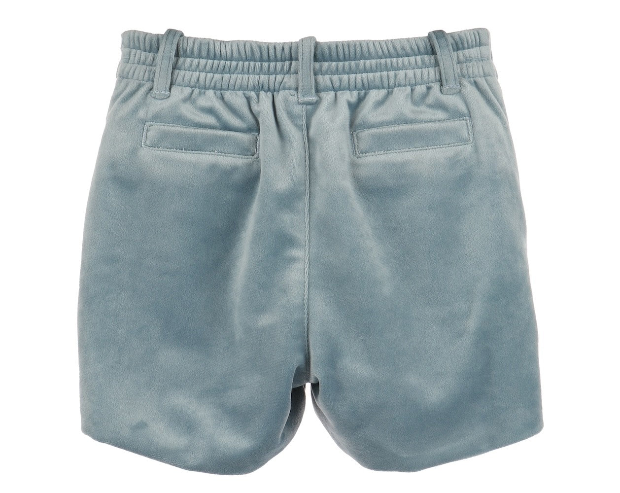 Luli & Me Boys Dressy Velvet Shorts - French Blue