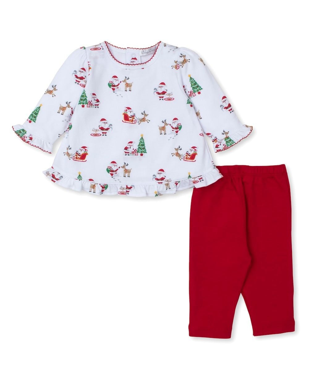 Kissy Kissy Baby Girls Red Christmas Magic Leggings Set