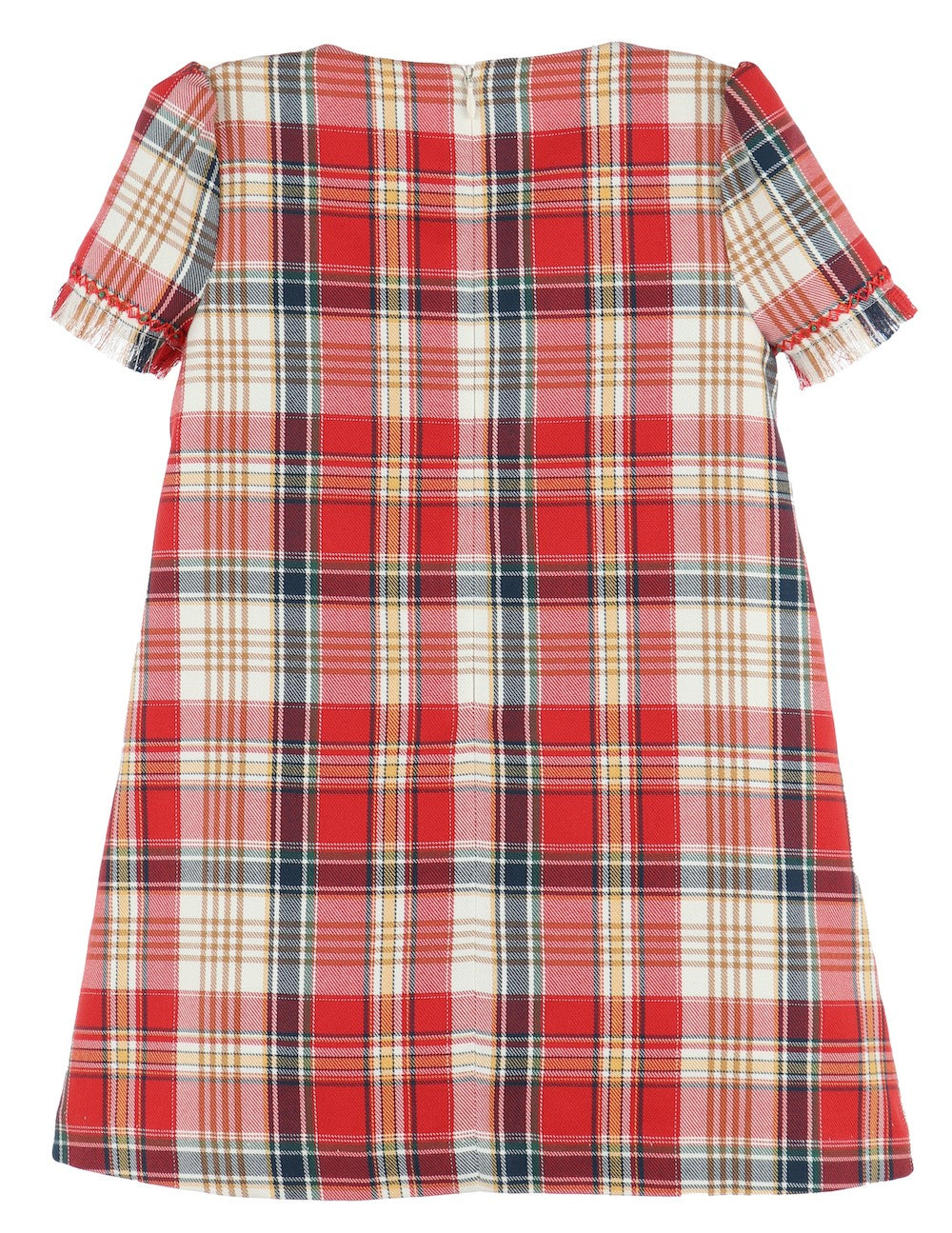 Luli & Me Girls Red Holiday Plaid A-Line Dress
