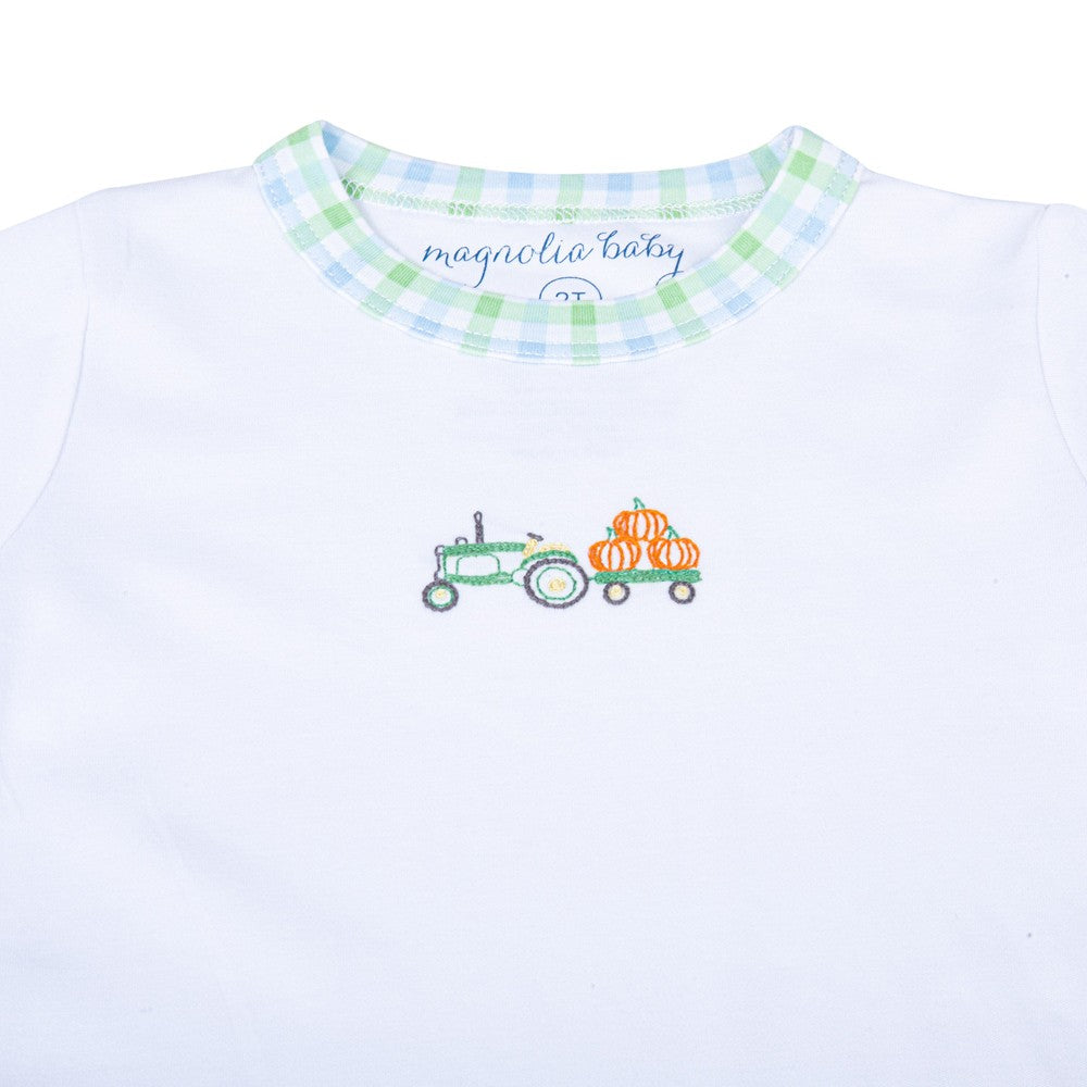 Magnolia Baby Vintage Pumpkin Picking Blue Long Pajamas by Magnolia Baby