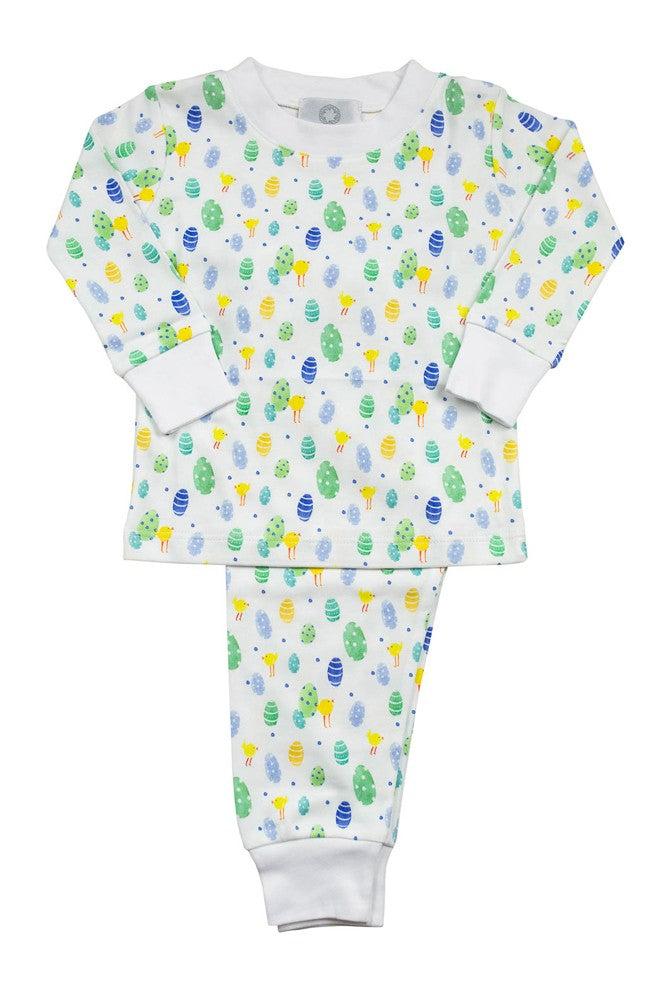 Proper Peony Pima Two Piece Pajamas Set - Spring Chicks
