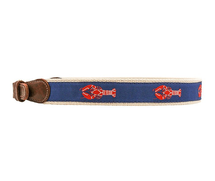 Bailey Boys Buddy Belt - Navy Blue with Red Lobster by Bailey Boys
