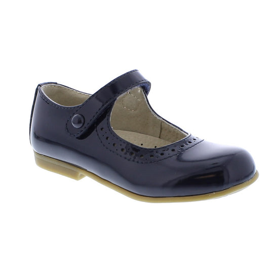 Footmates Girls Shoes - Emma Mary Janes - Navy Blue Patent
