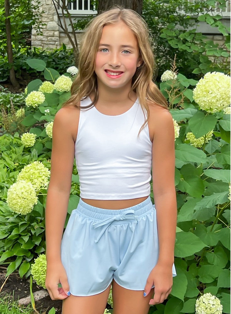 Be Elizabeth by James & Lottie Girls Butterfly Shorts - Light Blue