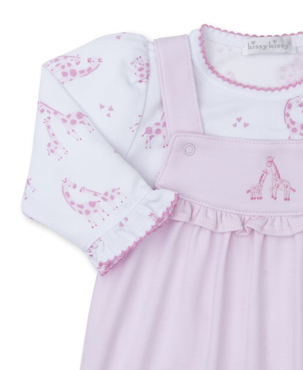 Kissy Kissy Baby Girls Giraffe Glee Playsuit Set - Pink