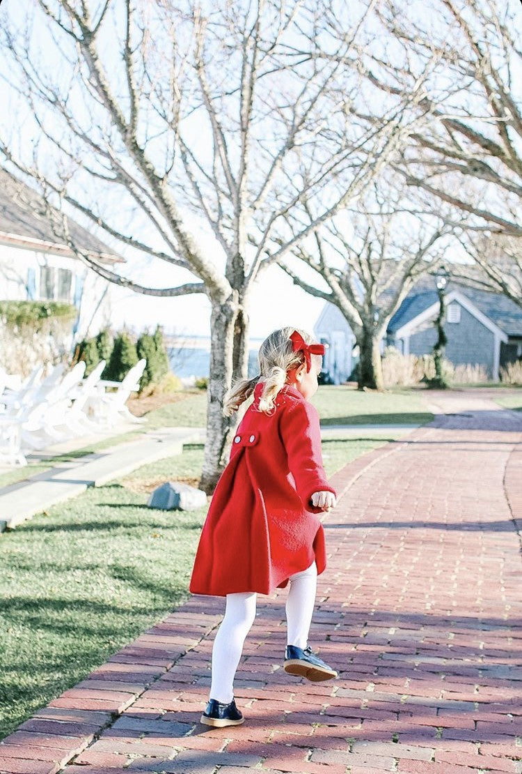 Marae Girls Dress Coat - Princess Charlotte - Red