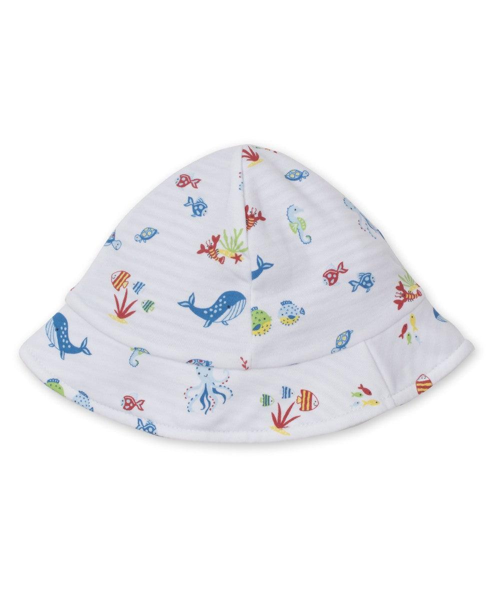 Kissy Kissy Baby Boys Blue Deep Sea Divers Reversible Sun Hat