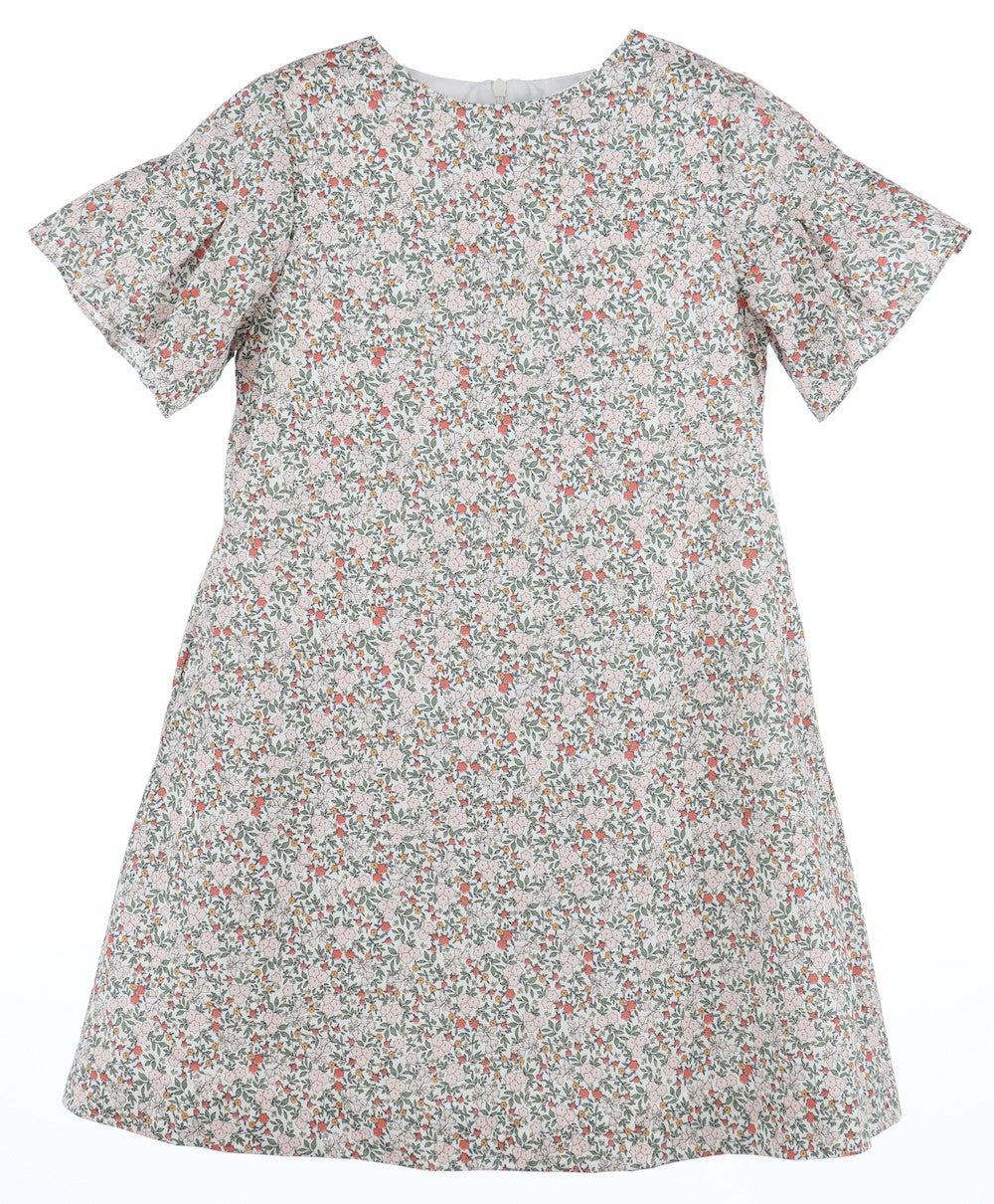 Luli & Me Gabby Girls Lizzie Shift Dress - Maple Market Fall Floral