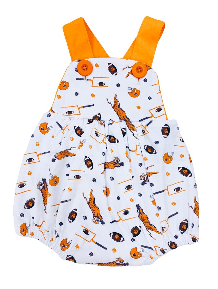 La Luna Baby Boys Eli Sunsuit - Orange Clemson Tigers by La Luna