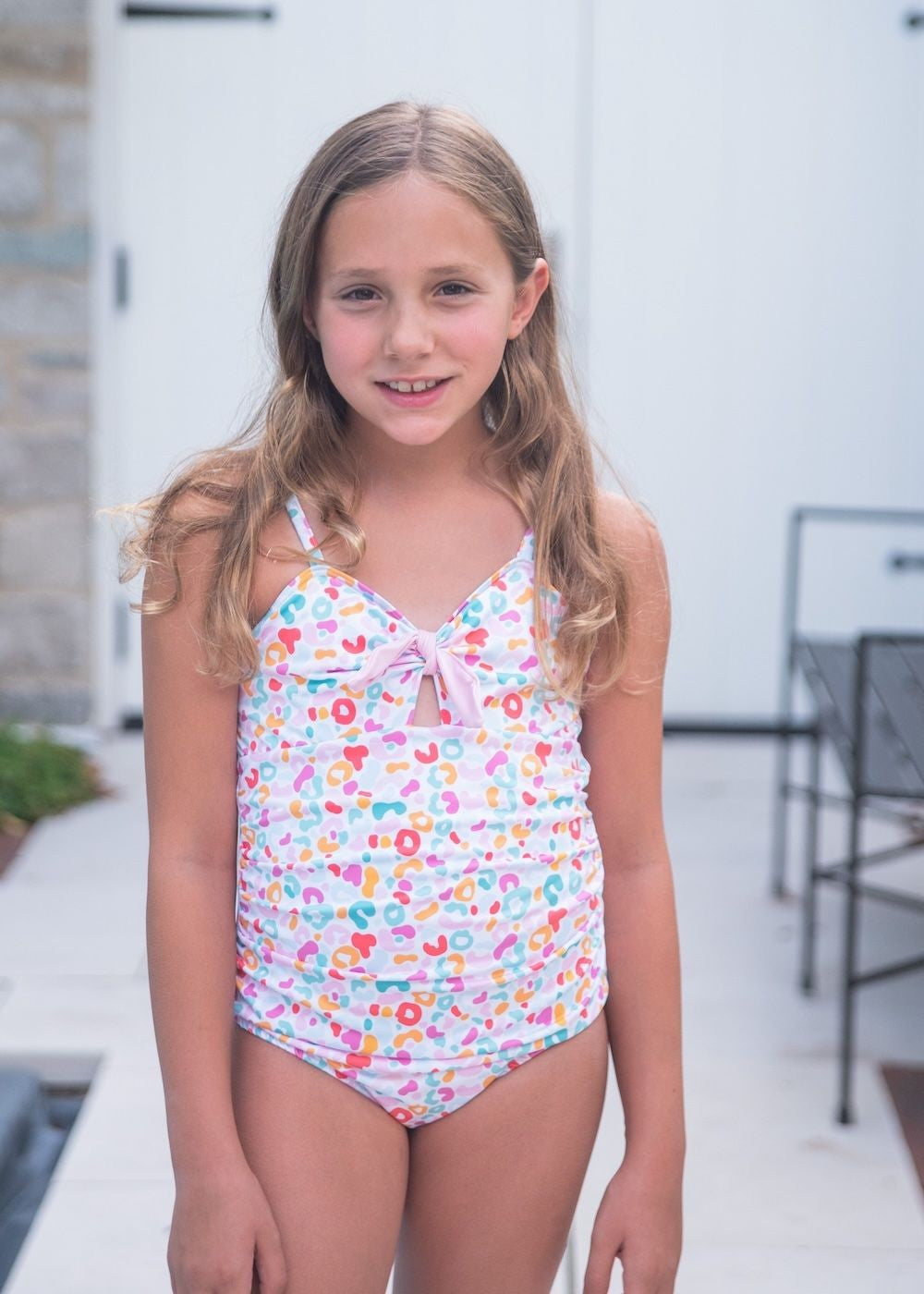 James & Lottie Girls Swimsuit - Multi Color Cheetah One Piece by James & Lottie