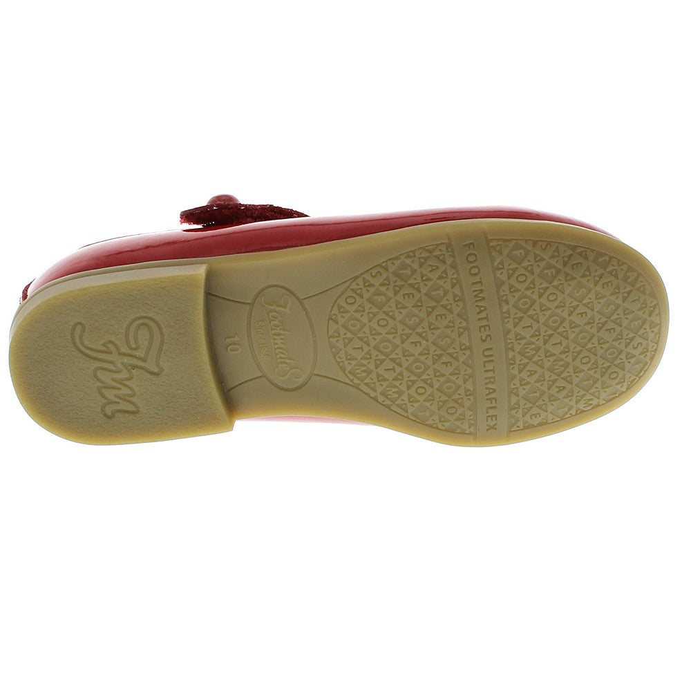Footmates Girls Shoes - Emma Mary Janes - Red Patent