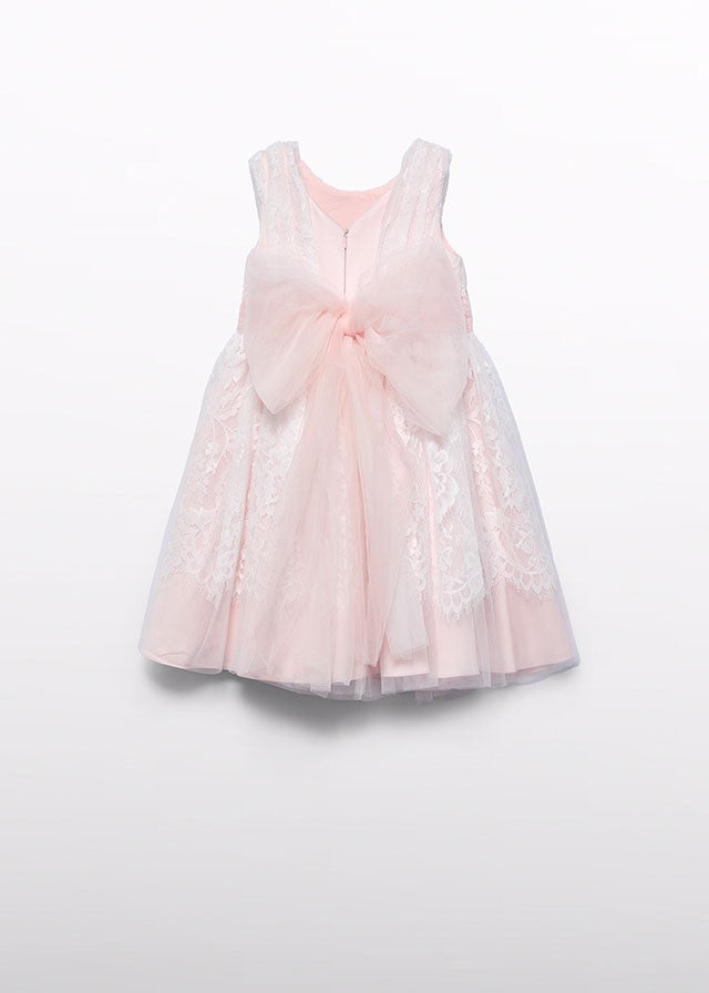 Abel & Lula Girls Peony Pink Lace Sleeveless Dress