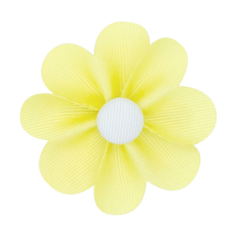 Wee Ones Grosgrain Petal Flower Add-On Clip - Yellow by Wee Ones