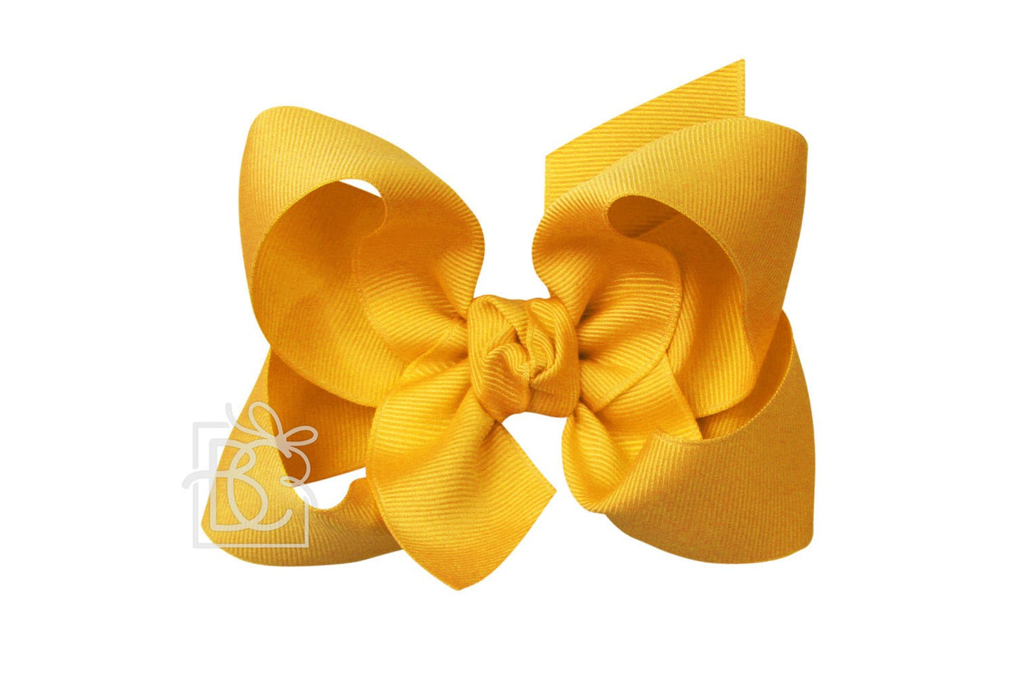 Beyond Creations Girls Grosgrain Double Knot Bow on Clip - Bright Yellow
