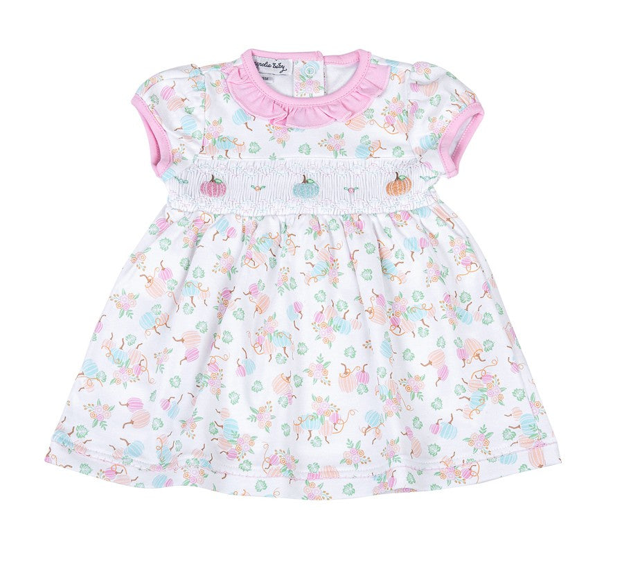 Magnolia Baby Girl Pumpkin Blush Smocked Short Sleeve Dress 2T Magnolia Baby Girl Pumpkin Blush Smocked Short Sleeve Dress 2T