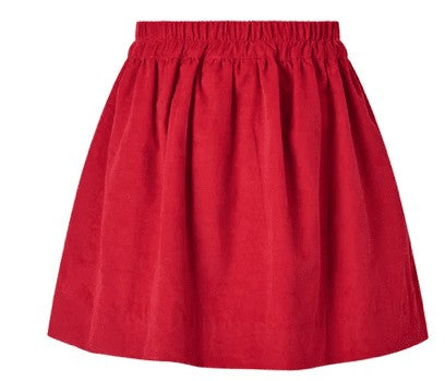 Rachel Riley London Girls Red Heart Pocket Baby Cord Pull-On Skirt