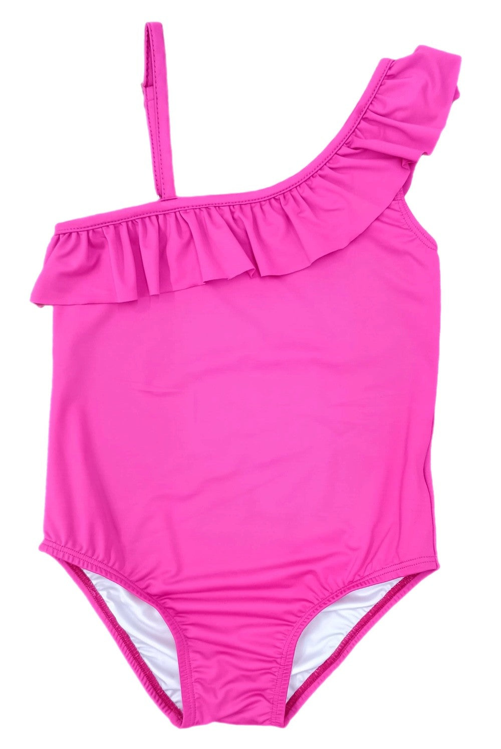 James & Lottie Be Elizabeth Girls One Shoulder Swimsuit - Hot Pink