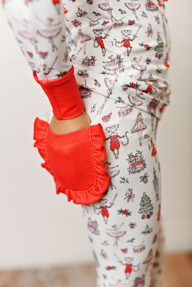 Swoon Baby Girls Butterknit Pajamas PJ Set - Nutcracker Ballet Print