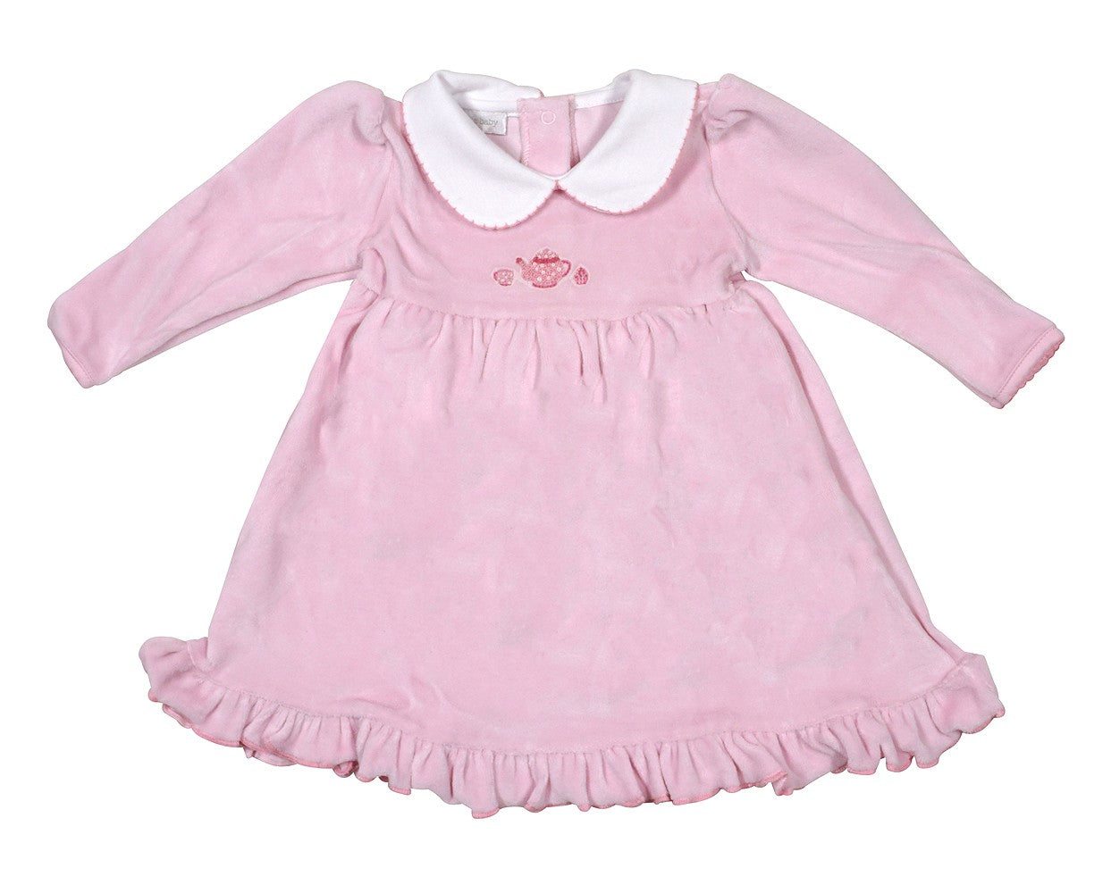 Magnolia Baby Girls Pink Embroidered Tea Pot Dress