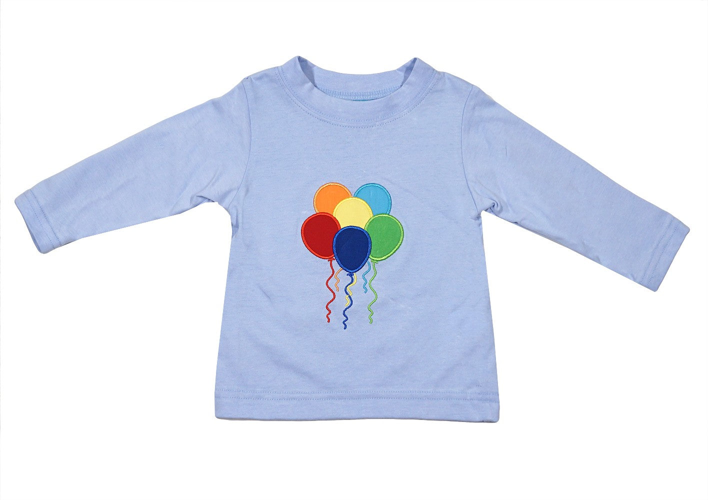 Exclusive to Best Dressed Child - Claire & Charlie Boys Shirt - Blue Birthday Balloons by Claire & Charlie