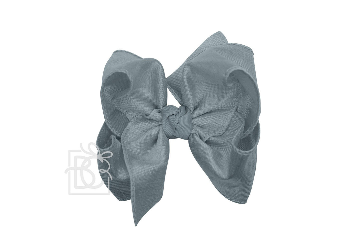 Beyond Creations Girls Double Knot Bow on Clip - Silk Ribbon - Williamsburg Blue by Beyond Creations
