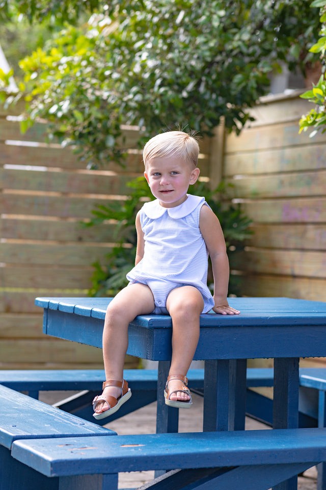 Trotter Street Kids Baby Boys Hayden Bubble - Light Blue Stripe