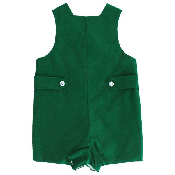 Bailey Boys Baby / Toddler Jon Jon - Emerald Green Cord with Tabs