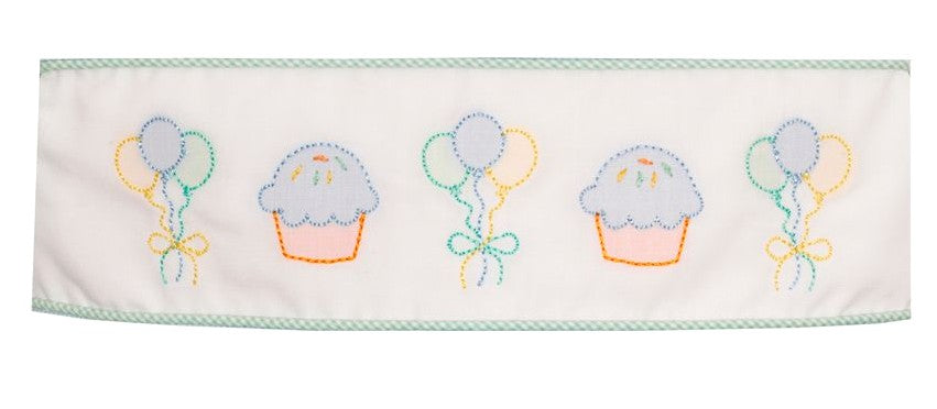 Anavini Baby Boys Light Blue Gingham Jon Jon - Birthday Shadow Embroidery by Anavini