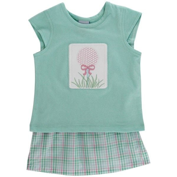 Bailey Boys Girls Plaid Skort Set - Putt Putt Golf