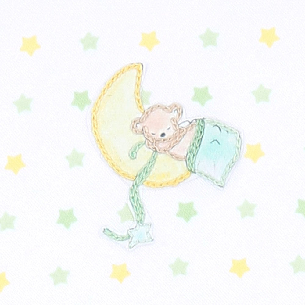 Magnolia Baby Moon and Stars Celery Embroidered Converter Gown