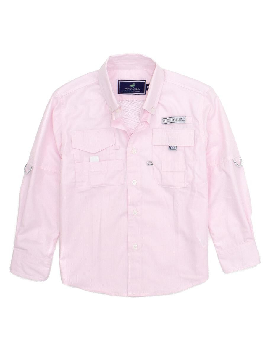 Properly Tied Performance Fishing Shirt - Light Pink