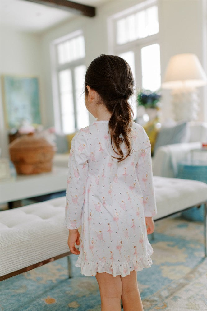 Proper Peony Pima Girls Pink Ballerinas Play Dress by Proper Peony