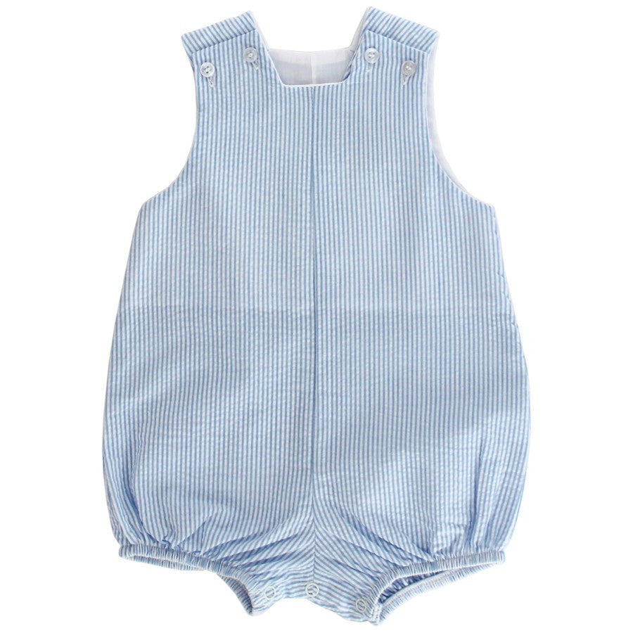 Bailey Boys Baby Bubble - Blue Stripe Seersucker