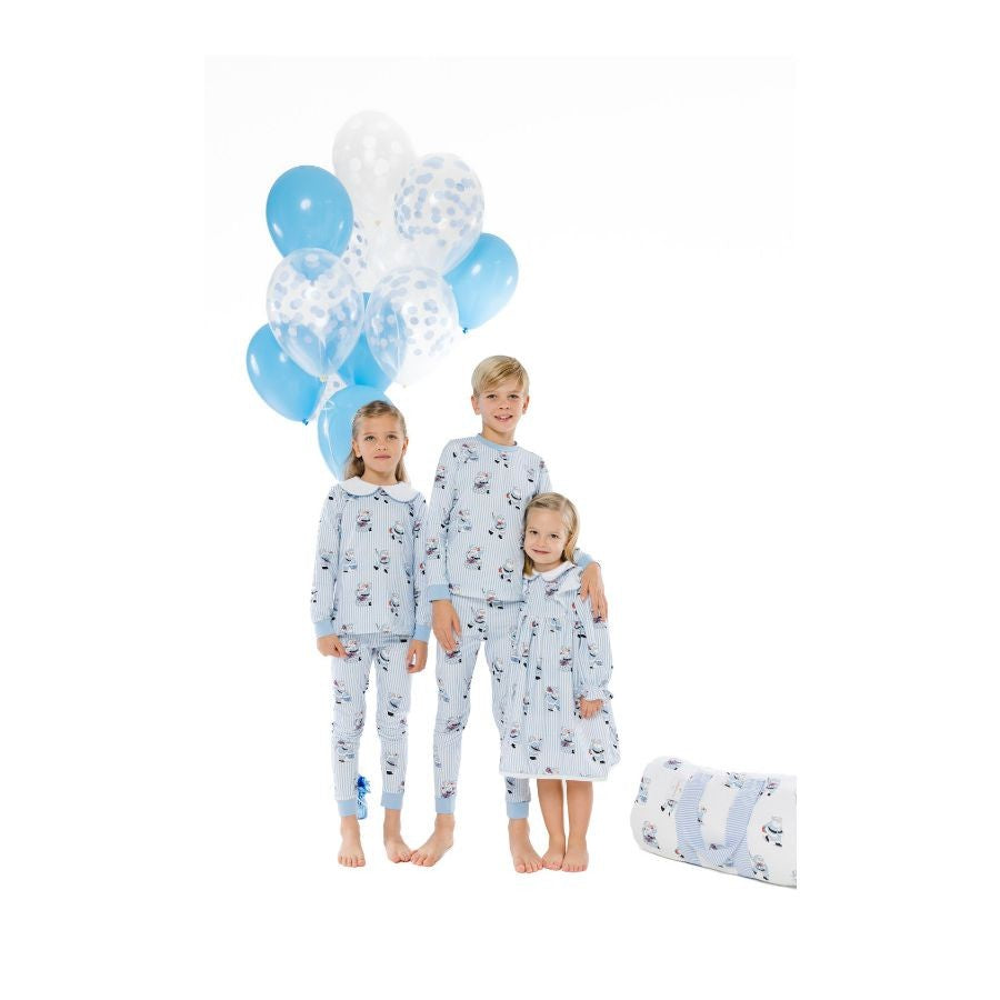 Sal & Pimenta Girls Nightgown - Santa Blues