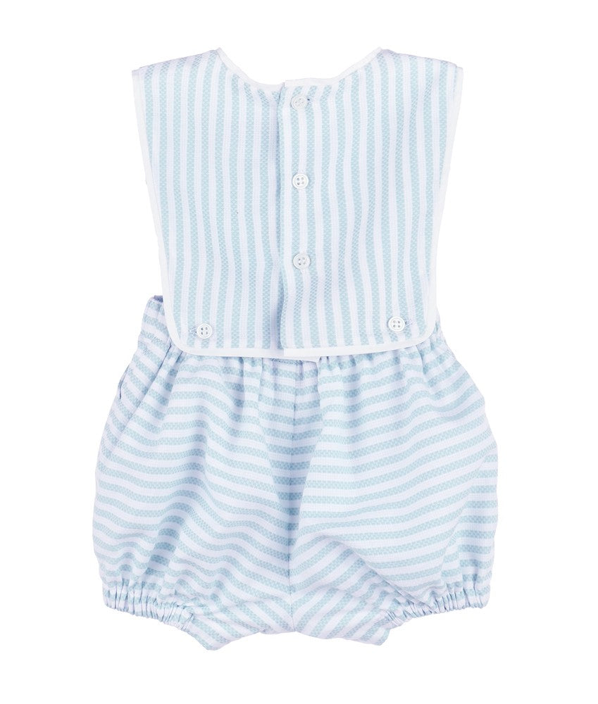 Sophie & Lucas Boys Coastal Classics Striped Overall - Blue by Sophie & Lucas