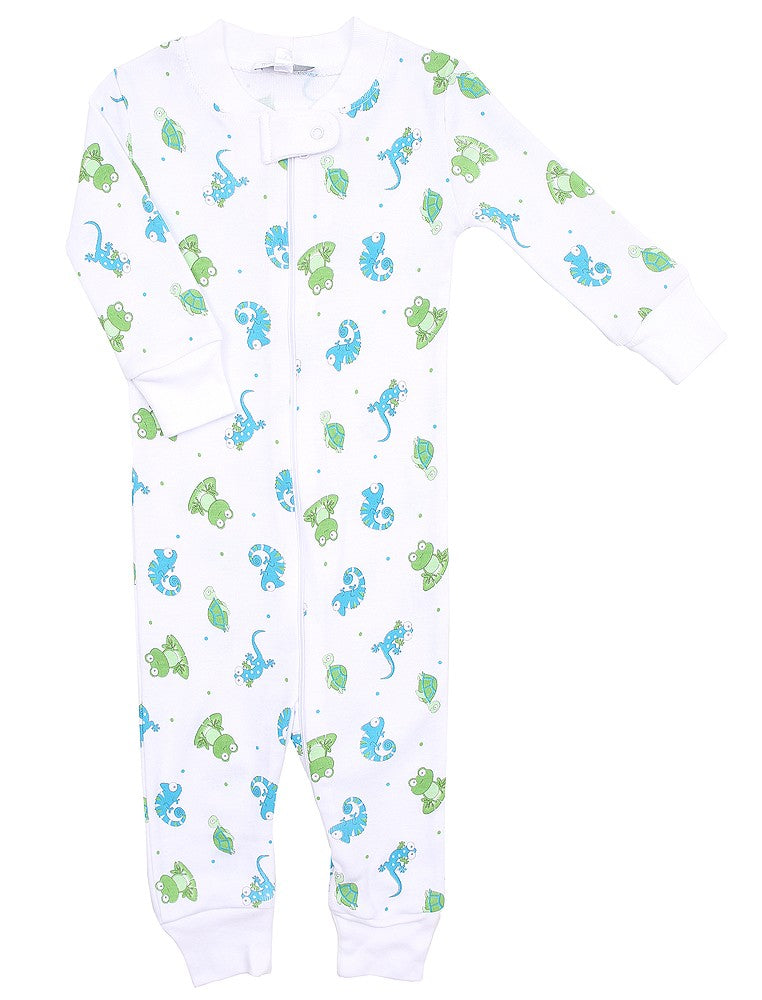 Magnolia Baby Boys Blue / Green Cute Critters Zipped Pajamas by Magnolia Baby