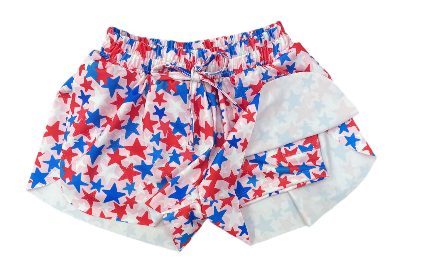 Be Elizabeth by James & Lottie Girls Butterfly Shorts - Patriotic Stars