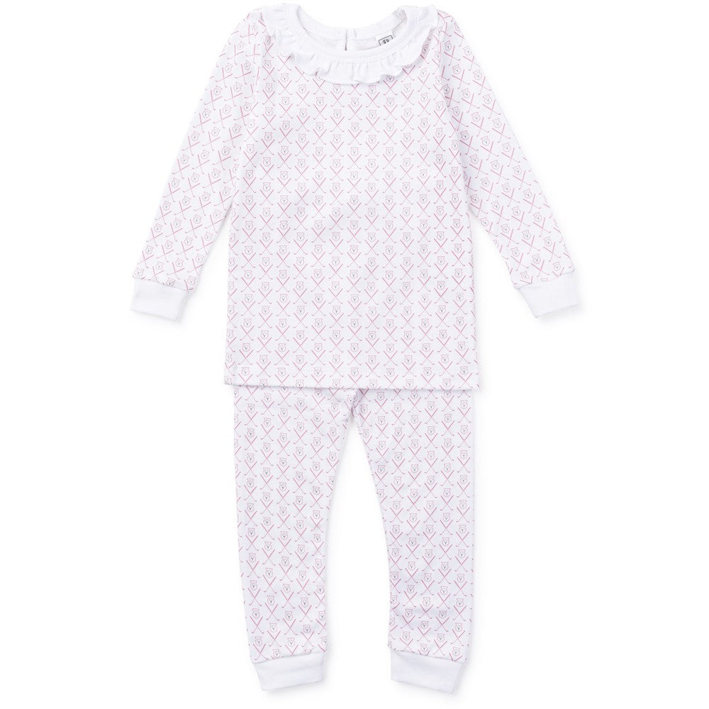Lila & Hayes Girls Ava Pajamas - Pink Golf Tee Time