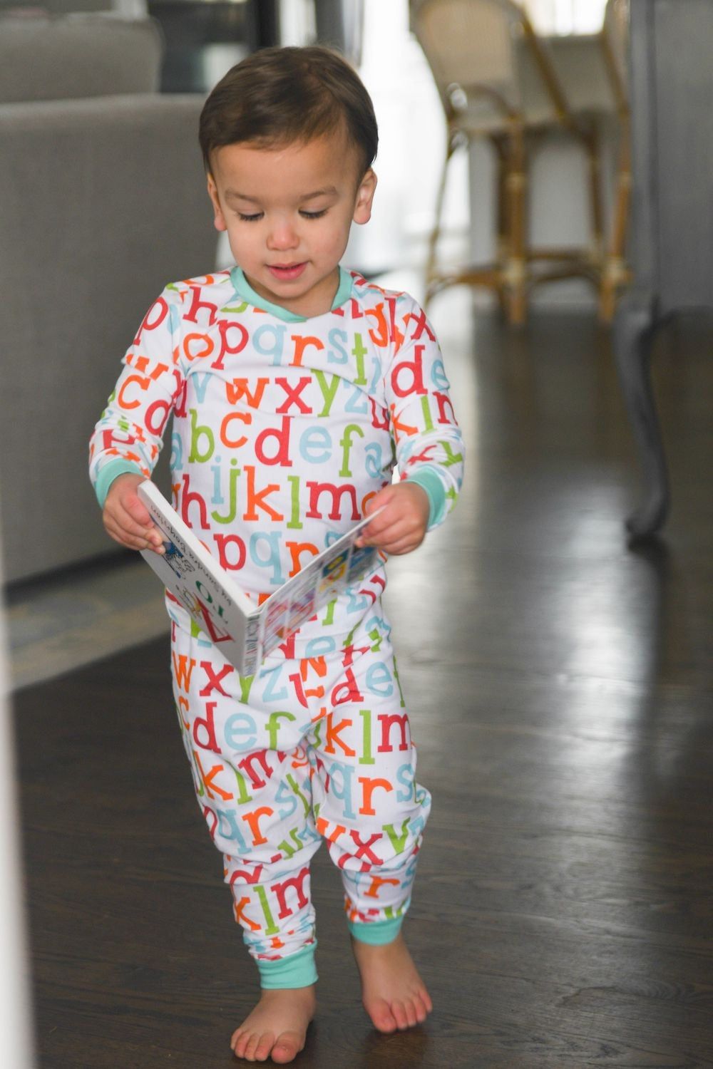 James & Lottie Jammies - Unisex Pajamas - Back to School - Aqua by James & Lottie