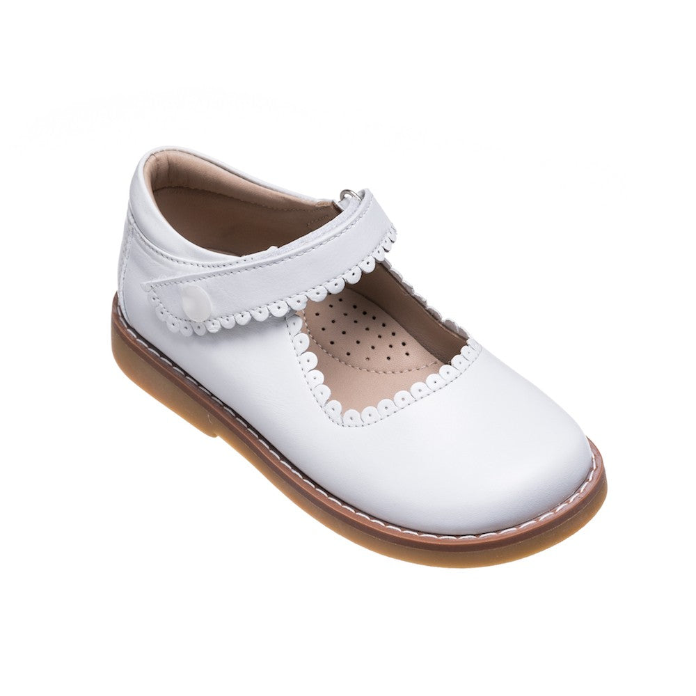 Elephantito Girls Shoes - Classic Mary Janes - White