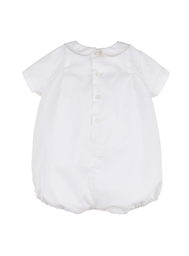 Luli & Me Baby Boys Sweet Smocked White Bubble